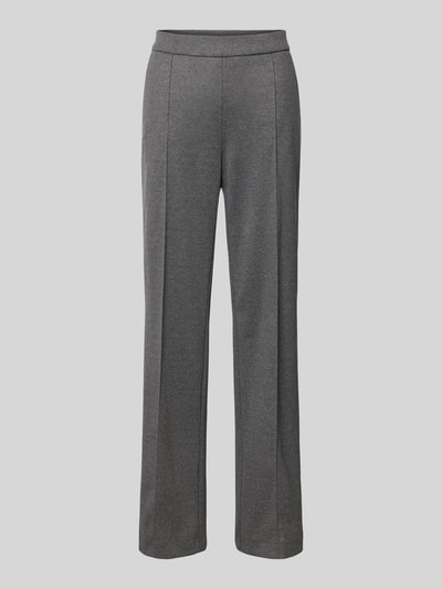 MAC Wide leg broek met elastische band, model 'Chiara' Middengrijs gemêleerd - 2