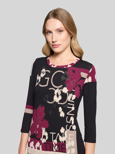 Betty Barclay Regular Fit Langarmshirt aus Viskose-Mix Bordeaux 3