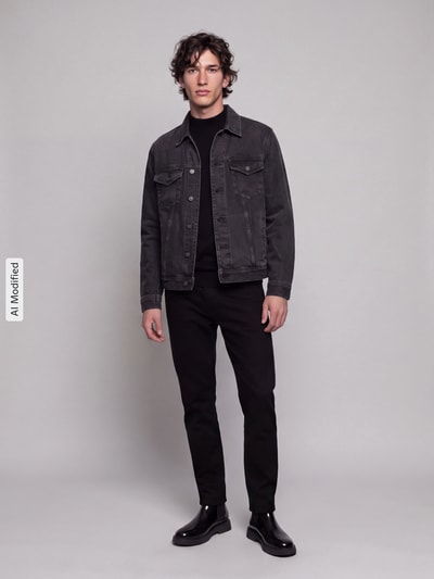 Pepe Jeans Jeansjacke mit Brusttaschen 'ALBION' Black 1