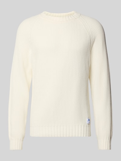 Hugo Blue Regular Fit Strickpullover aus reiner Baumwolle Modell 'SONNEE' Offwhite 2