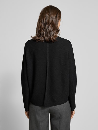 Rich & Royal Glanzende gebreide pullover van wolmix Zwart - 5