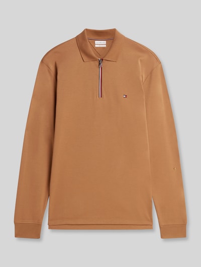 Tommy Hilfiger Regular Fit Poloshirt aus reiner Baumwolle Modell 'LIQUID' Camel 2