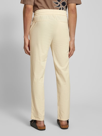 Blend Regular Fit Leinenhose mit Tunnelzug Modell 'BAY' Sand 5