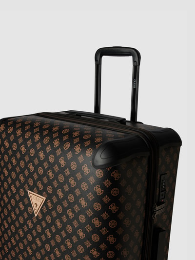 Guess Hardcase trolley met all-over logo Donkerbruin - 2