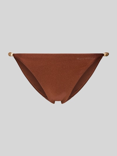 Marc O'Polo Bikinibroekje met houten kralenversiering Middenbruin - 1