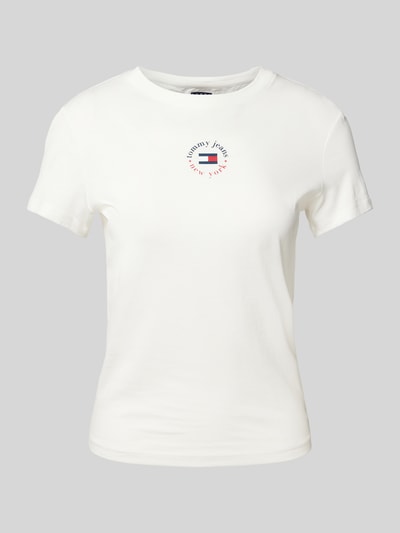 Tommy Jeans T-Shirt mit Rundhalsausschnitt Modell 'ESSENTIAL' Weiss 1