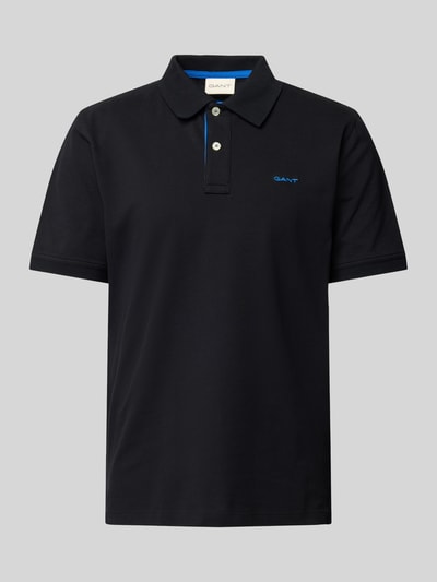 GANT Koszulka polo o kroju regular fit z wyhaftowanym logo Czarny 2
