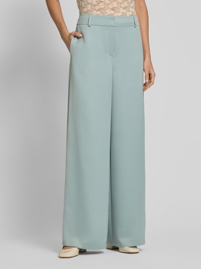 Jake*s Collection Wide leg stoffen broek met riemlussen Lagune - 4