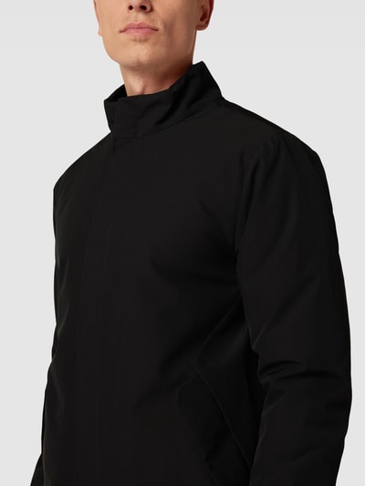 SELECTED HOMME Lange jas met labeldetails Zwart - 3
