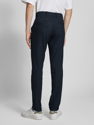 Jack & Jones Slim fit chino met persplooien, model 'MARCO' Marineblauw - 5