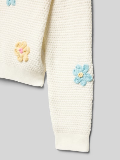 Happy Girls Strickjacke mit V-Ausschnitt Ecru 2