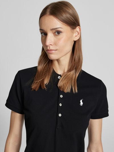 Polo Ralph Lauren Slim Fit Poloshirt mit Logo-Stitching Modell 'JULIE' Black 3