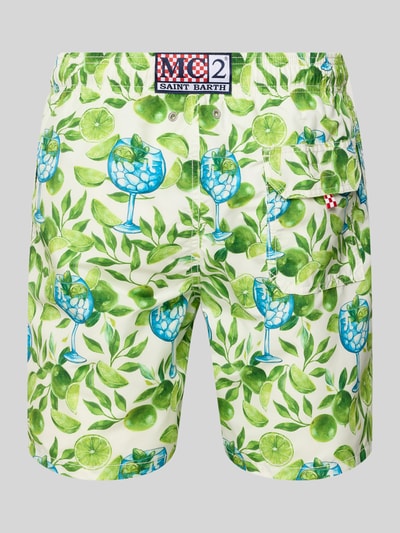 MC2 Saint Barth Relaxed Fit Badeshorts mit Eingrifftaschen Modell 'GUSTAVIA' Weiss 4
