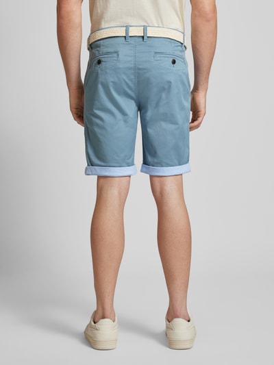 Redefined Rebel Regular Fit Shorts mit Gürtel in Flecht-Optik Modell 'MAGNUS' Rauchblau 5