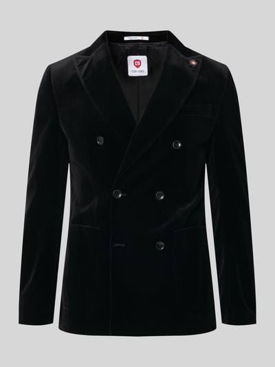 CG - Club of Gents Slim Fit Sakko aus Samt Modell 'Phinix' Black 2