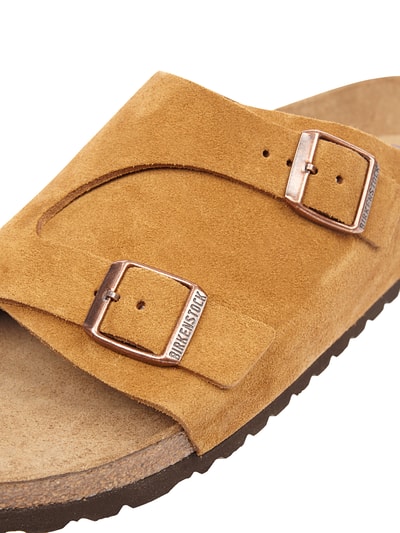 Birkenstock Sandalen 'Zürich' aus Veloursleder (cognac) online kaufen