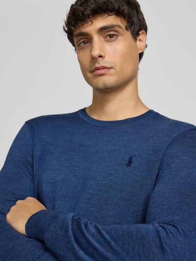 Polo Ralph Lauren Gebreide pullover van merinowol Rookblauw - 3