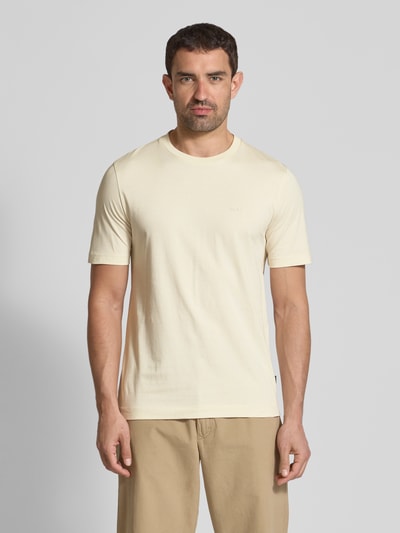 BOSS T-Shirt mit Label-Print Modell 'Thompson' Offwhite 4