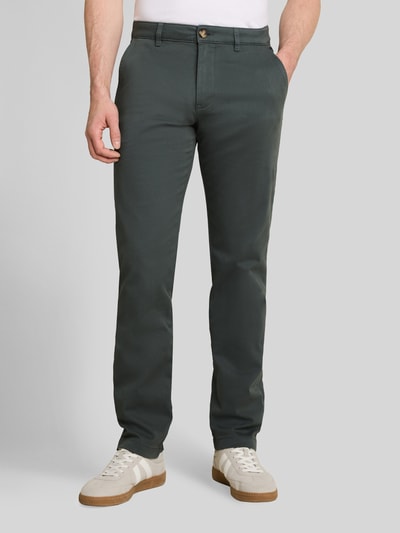 Tom Tailor Straight Fit Chino aus Baumwoll-Mix Oliv 4