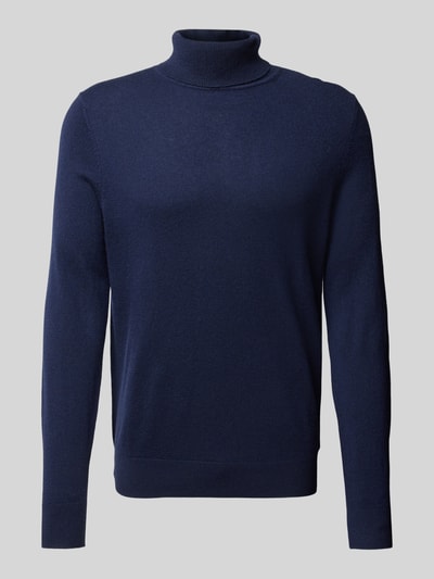 Christian Berg Men Wollpullover mit Rollkragen und Kaschmir-Anteil Marine 2