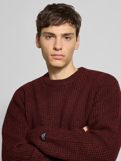 Levi's® Strickpullover mit gerippten Abschlüssen Dunkelbraun 3