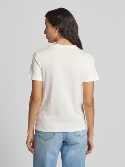 Tom Tailor Regular Fit T-Shirt aus reiner Baumwolle Offwhite 5