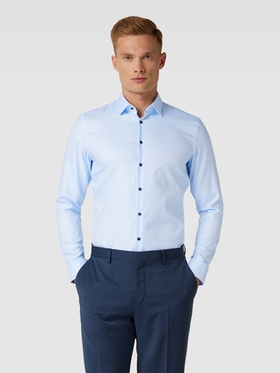 Jake*s Koszula premium o kroju slim fit z kołnierzykiem typu kent Jasnoniebieski 4