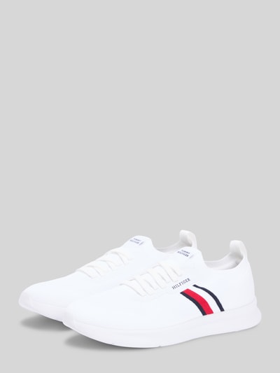 Tommy Hilfiger Low Top Sneaker mit Label Stitching Weiss 2