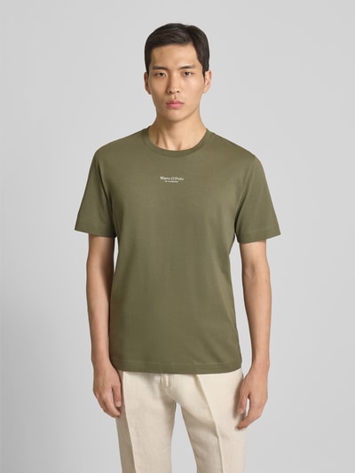 Marc O'Polo Regular Fit T-Shirt aus reiner Baumwolle Oliv 4
