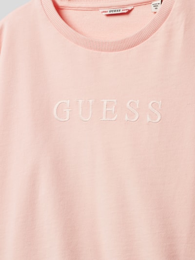 Guess Bluza z wyhaftowanym logo Morelowy 2