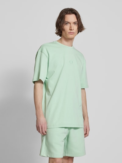 SERGIO TACCHINI T-shirt met labelstitching, model 'SIMBA' Mintgroen - 4