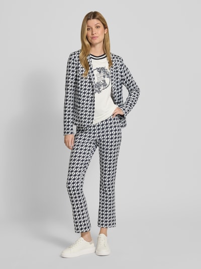 Marc Cain T-shirt met siersteentjes en ronde hals Offwhite - 1