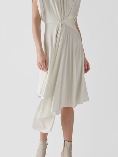 Alexandre Vauthier Midikleid mit Rundhalsausschnitt Beige 6