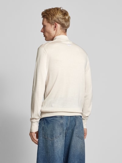 G-Star Raw Gebreide pullover met col, model 'Premium core' Offwhite - 5