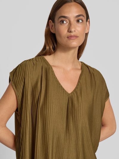 Soyaconcept Regular Fit Blusenshirt mit V-Ausschnitt Modell 'KIRIT' Khaki 3