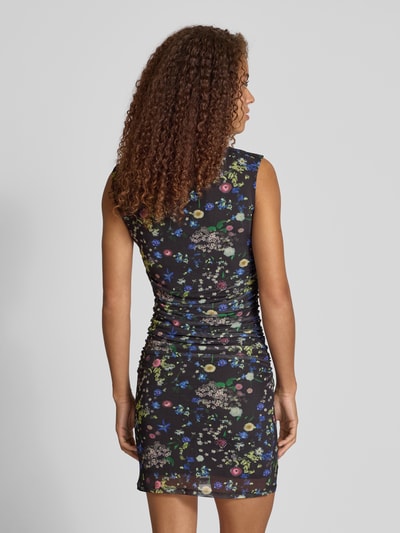 EDITED Mini-jurk met ronde hals Zwart - 5