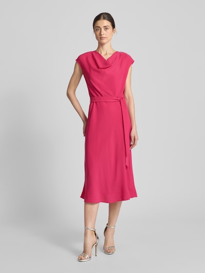 DKNY Midikleid mit Wasserfall-Ausschnitt Pink 4