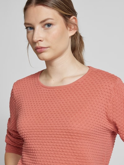 FREE/QUENT Strickpullover mit gerippten Abschlüssen Modell 'Dodo' Altrosa 3