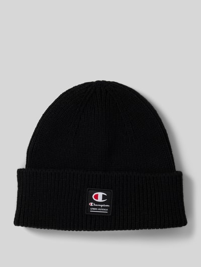 CHAMPION Czapka beanie z naszywką z logo Czarny 1