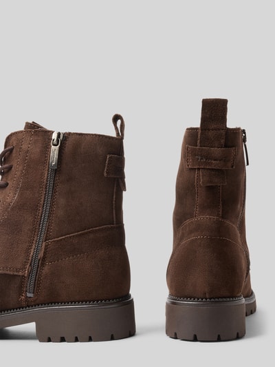 Tamaris Schnürstiefel aus echtem Leder Dunkelbraun 2