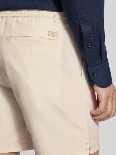 BOSS Orange Tapered bermuda van lyocellmix, model 'SANDREW-5' Zand - 3