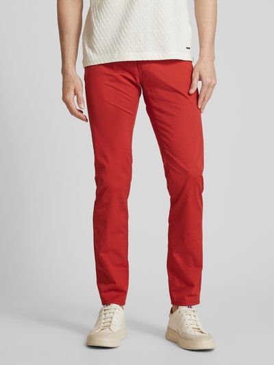 Pierre Cardin Spodnie o kroju tapered fit z 5 kieszeniami model ‘Lyon’ Czerwony 4