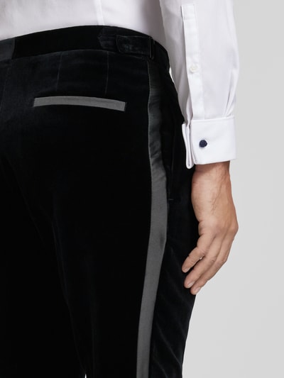 HUGO Tapered Fit Anzughose mit Bundfalten Modell 'Getlin' Black 3