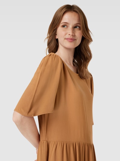 Vila Mini-jurk met all-over motief, model 'ASHLY' Camel - 3