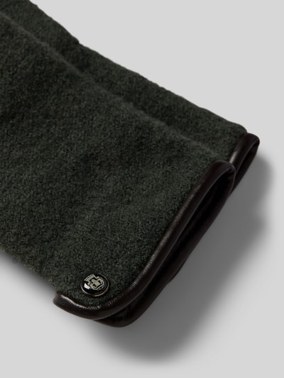 Roeckl Walkhandschuhe aus Schurwolle mit Wappen Emblem Gruen 2