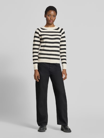 VERO MODA Regular fit pullover met strepen model 'DOFFY' Zwart - 1