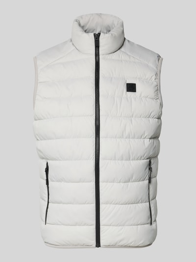 Marc O'Polo Regular fit bodywarmer met logopatch Lichtgrijs - 2