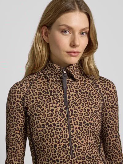 Marc Cain Knielange jurk met overhemdkraag Camel - 3