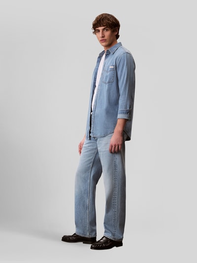 Calvin Klein Jeans Regular Fit Jeans aus reiner Baumwolle Hellblau 3