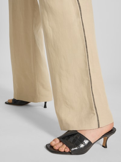 Samsøe Samsøe Loose Fit Stoffhose aus Lyocell-Leinen-Mix Modell 'SATOVE' Sand 3